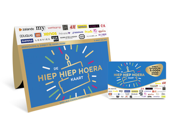 DE Cadeaukaart Hiep Hiep Hoera