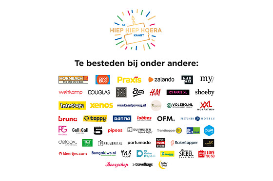 DE Cadeaukaart Hiep Hiep Hoera