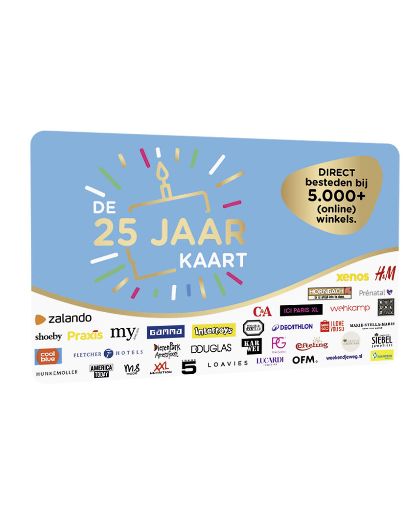 DE Cadeaukaart 25 Jaar
