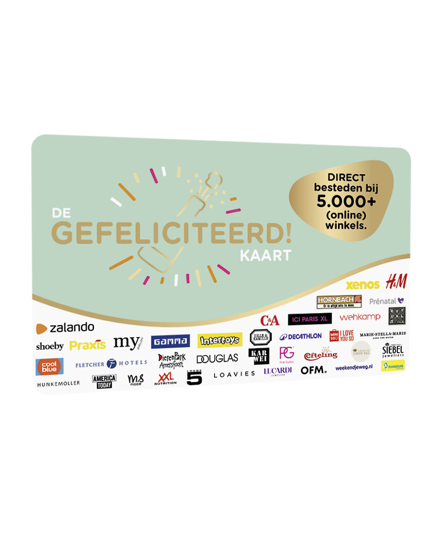 DE Cadeaukaart Gefeliciteerd